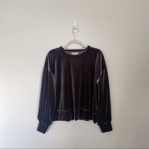 Madewell Velour Sweatshirt, Size M